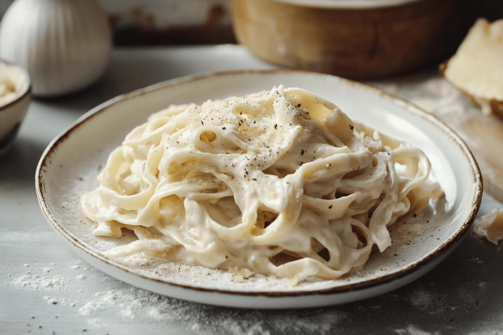 A rich and creamy Alfredo sauce