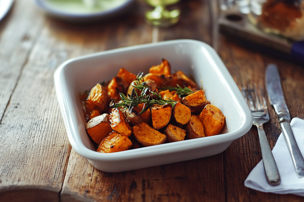 Plate of Roasted Sweet Potatoes