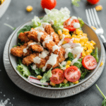 A portion of Fried Chicken Salad.