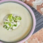 Cream of jalapeno soup with chicken