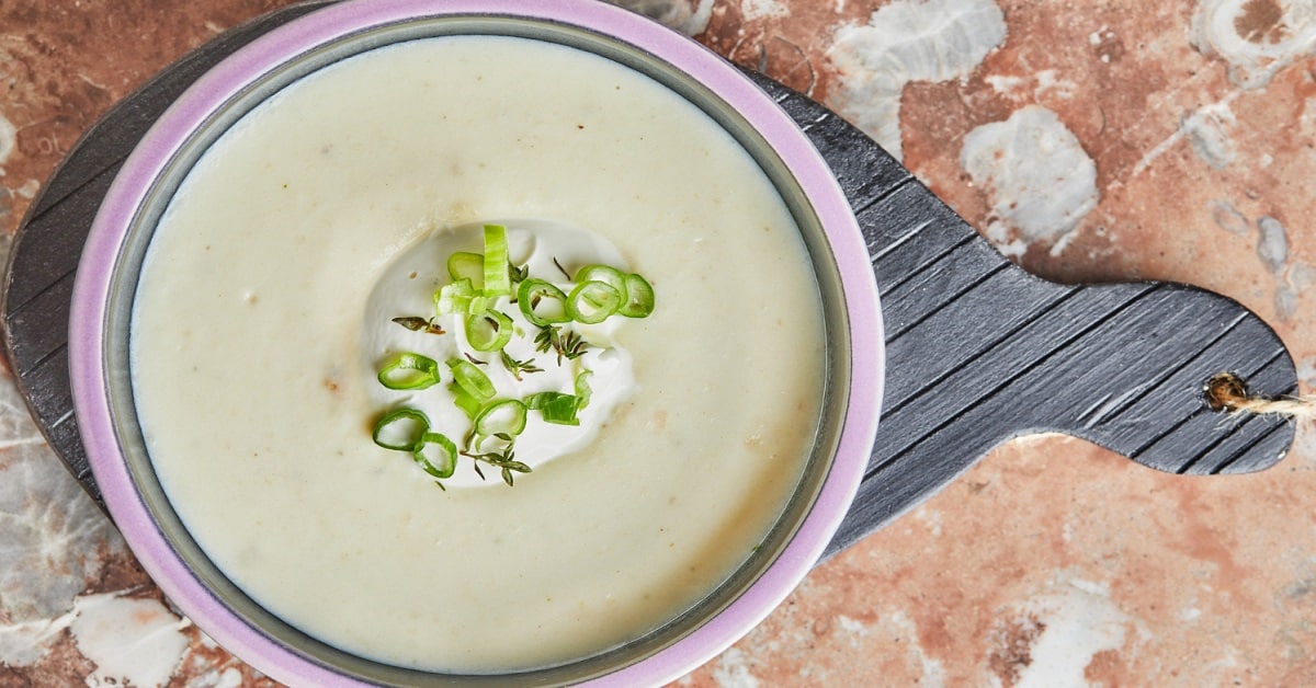 Cream of jalapeno soup with chicken