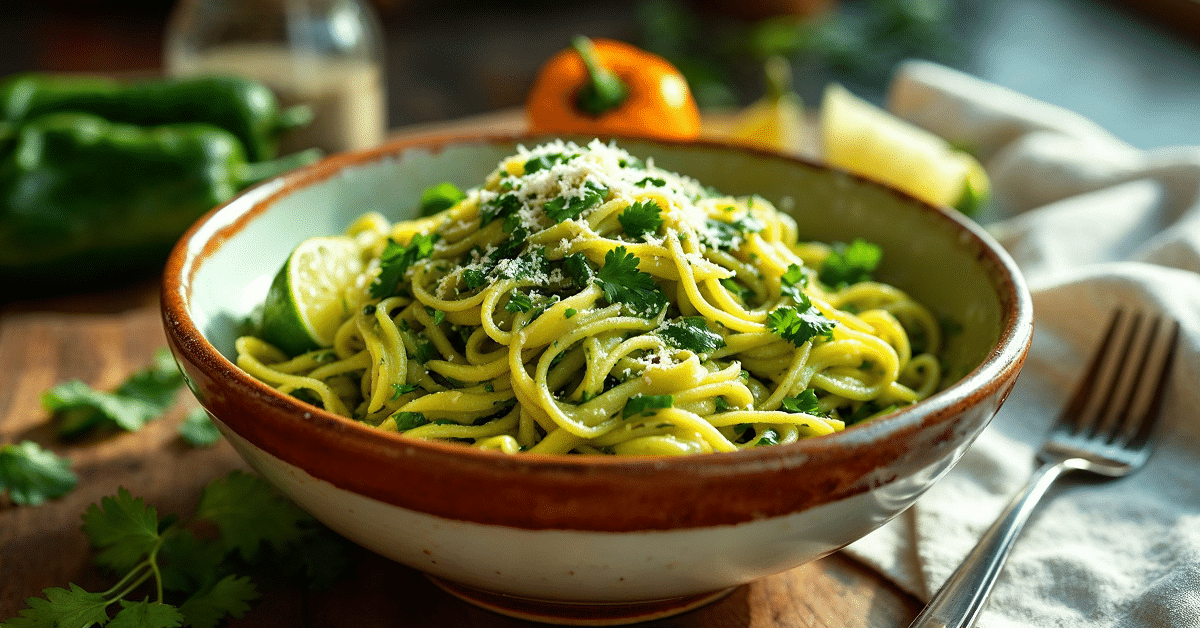 Poblano pasta Mexican