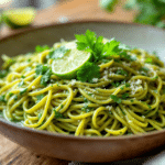 Poblano pasta with cream cheese