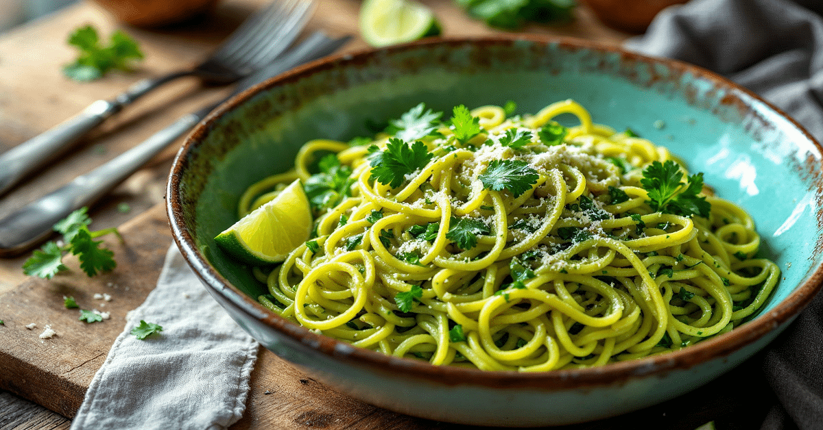 Roasted poblano pasta recipe