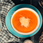 Slow roasted red pepper gouda soup