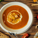 What are the ingredients in Sysco Red Pepper Gouda soup?