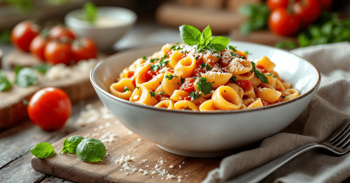 What is a substitute for lumaconi pasta?