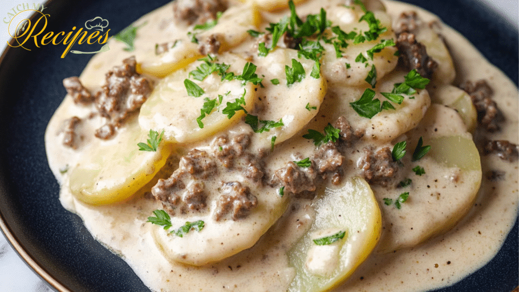 Beef Stroganoff With Potatoes Recipe
